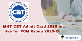MHT CET Admit Card 2025 is live for PCM Group 2025-26; Download @ cetcell.mahacet.org